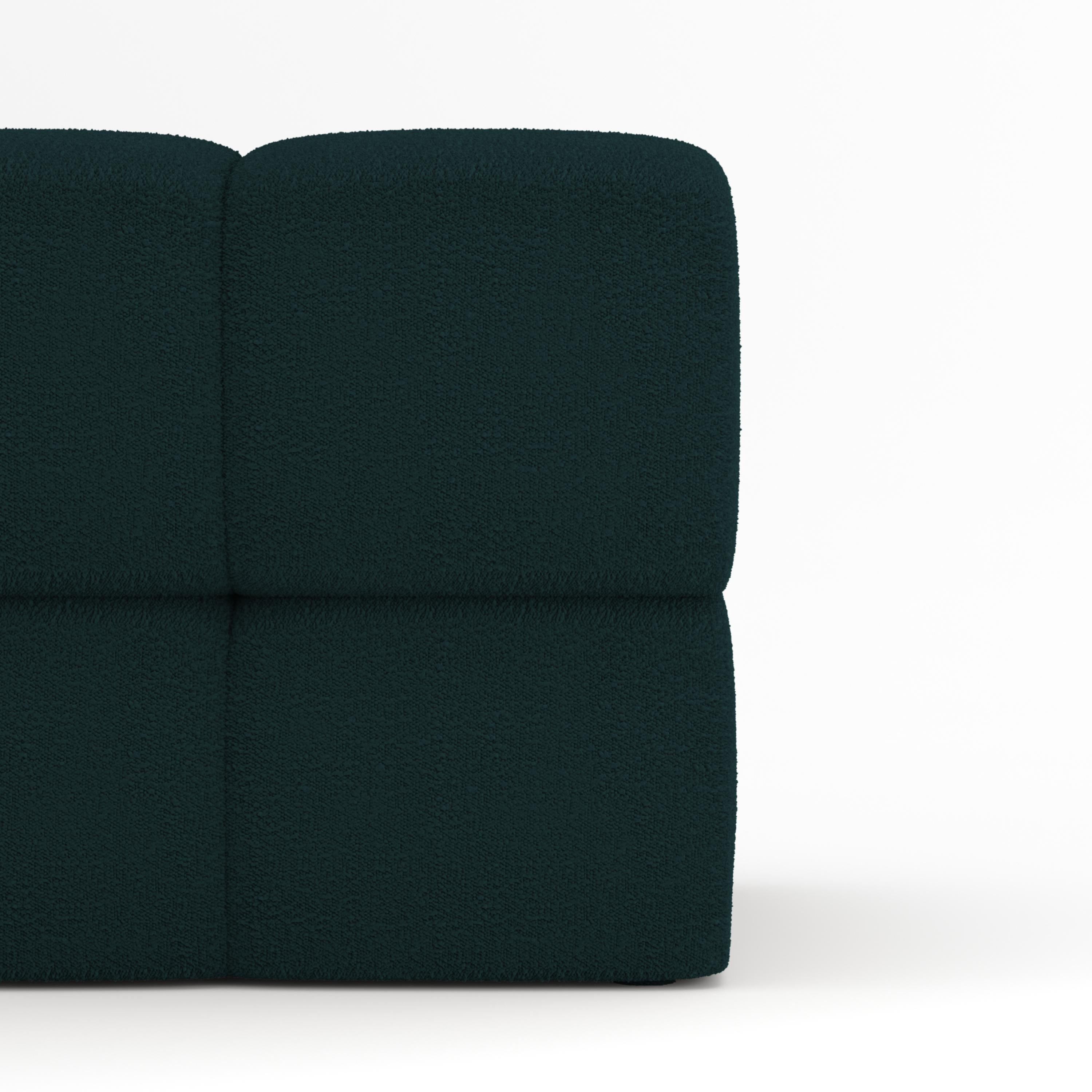 Portugais Collector Canapé Minhoca Design/One par Gonçalo Campos Tissu Boucle Bleu nuit en vente
