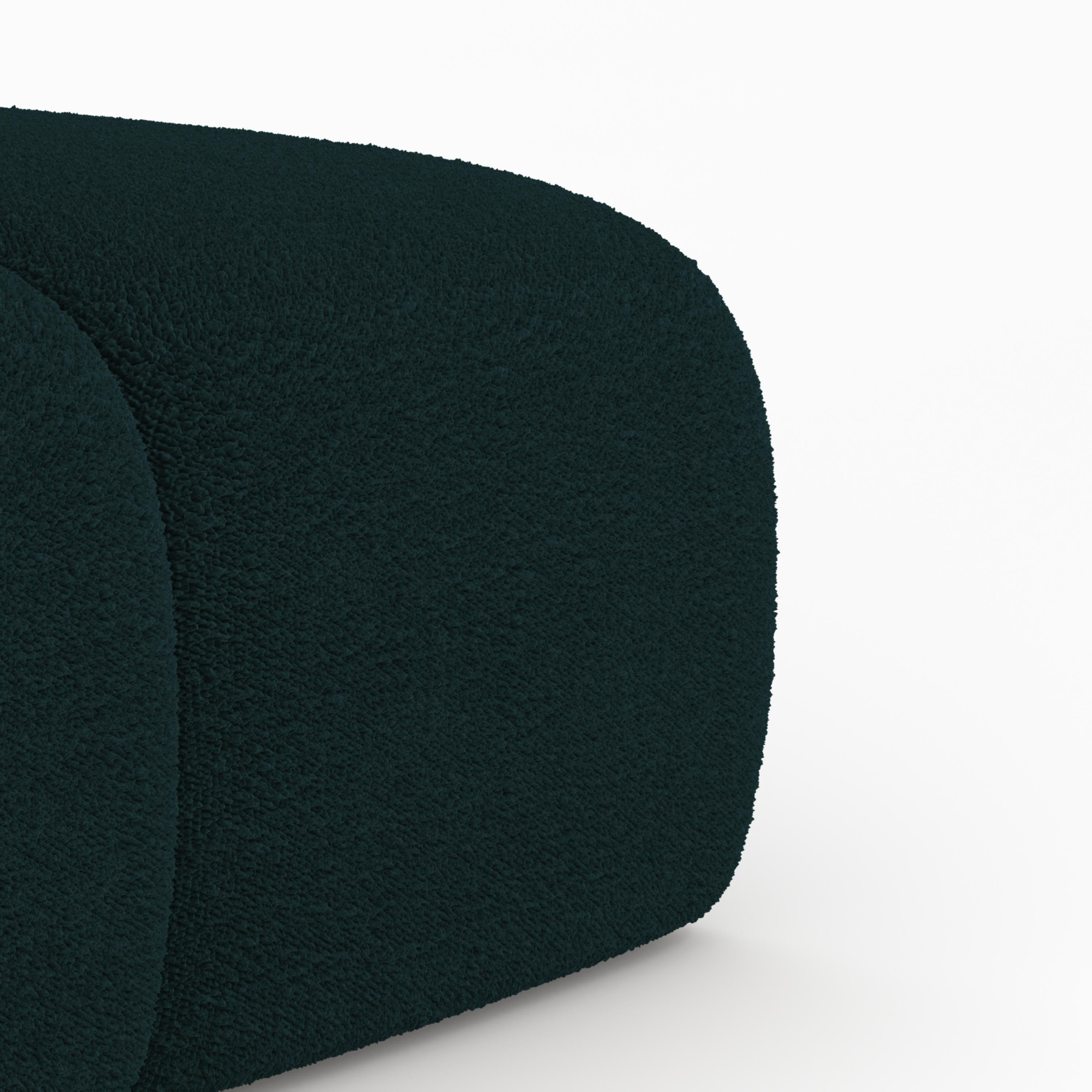 Collector Minhoca Sofa Designed by Gonçalo Campos Fabric Boucle Midnight Blue In New Condition For Sale In Castelo da Maia, PT