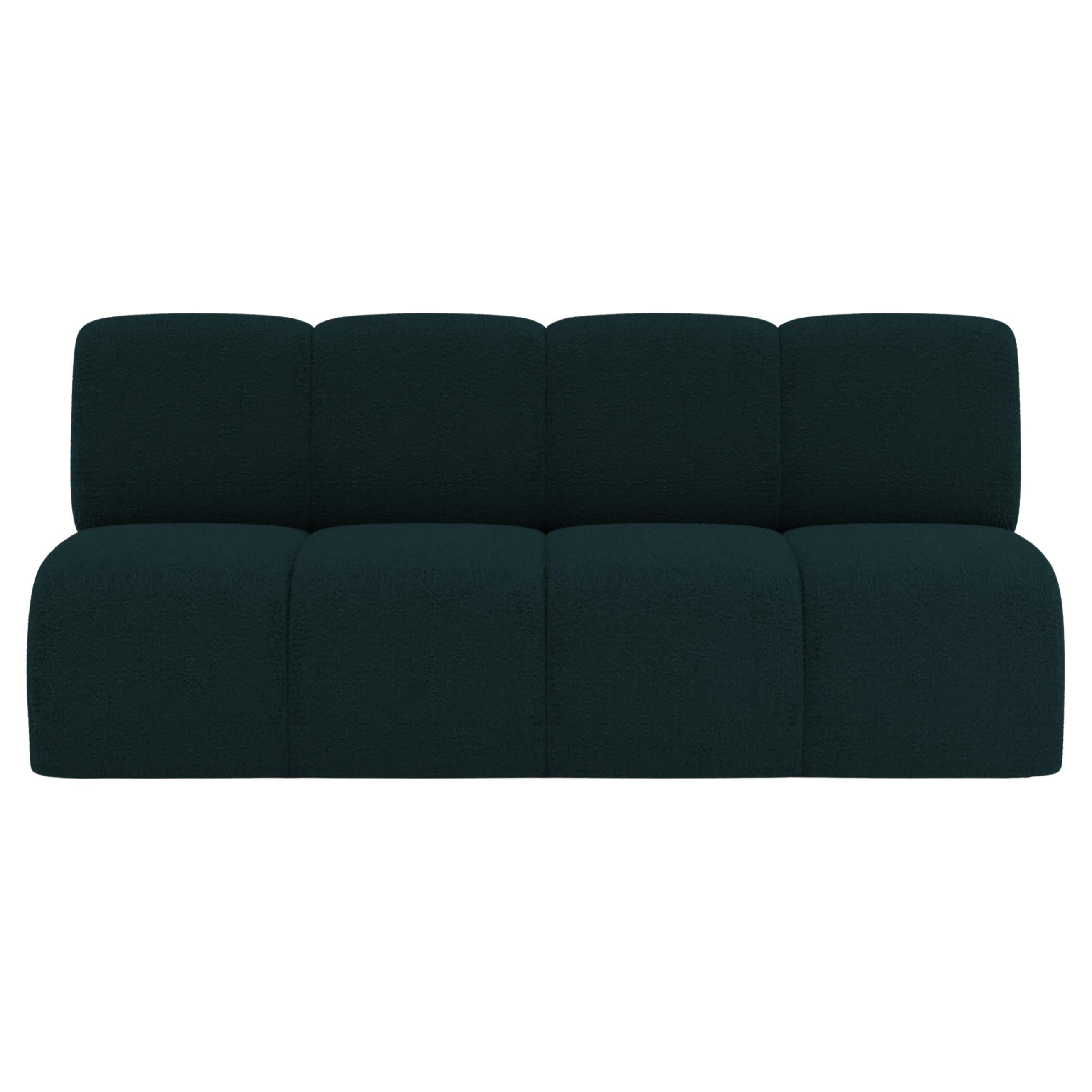 Collector Minhoca Sofa Designed by Gonçalo Campos Fabric Boucle Midnight Blue