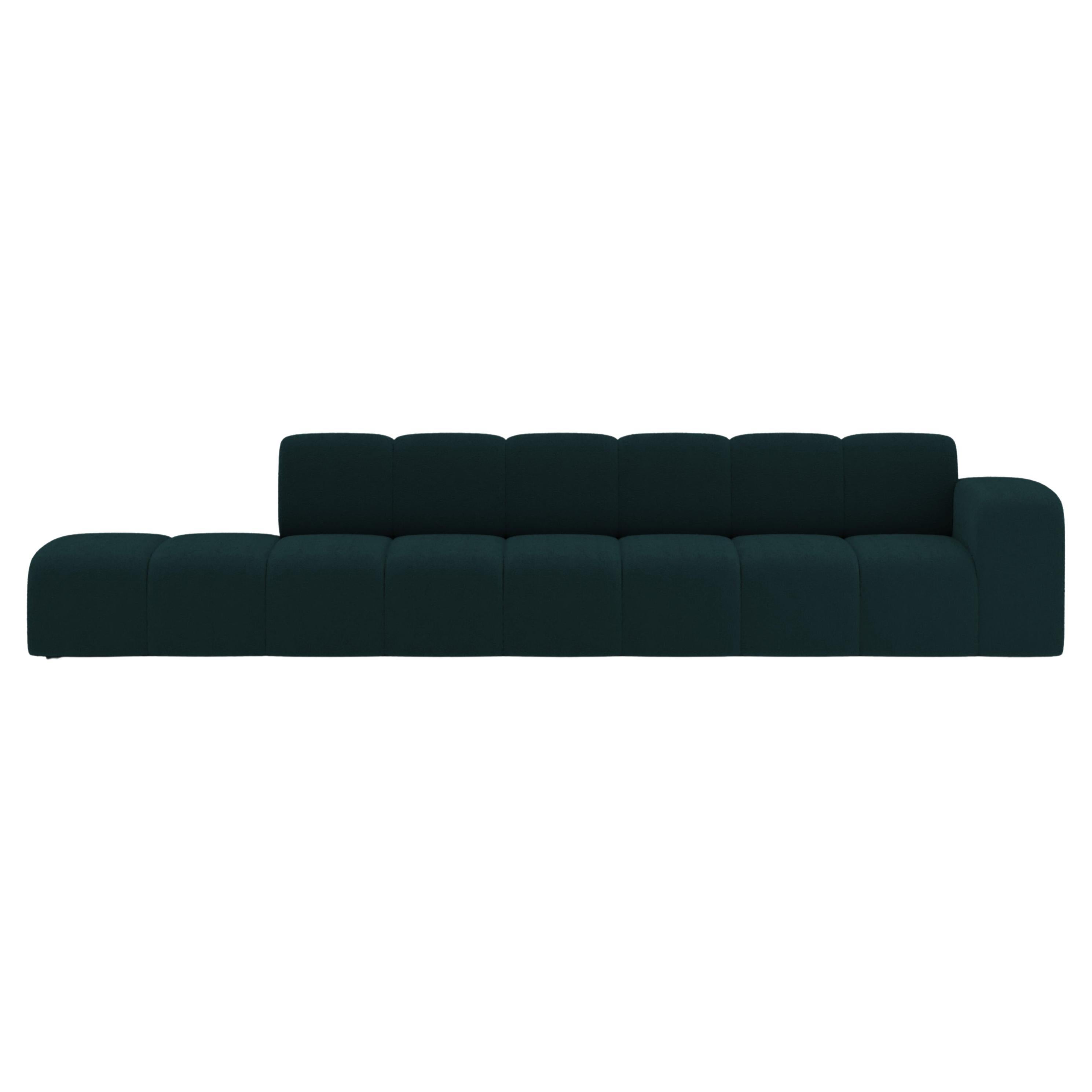 Collector Minhoca Sofa Designed by Gonçalo Campos Fabric Boucle Midnight Blue For Sale