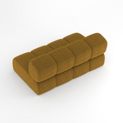 Collector Meander Sofa entworfen von Gonçalo Campos Stoff Boucle Senf