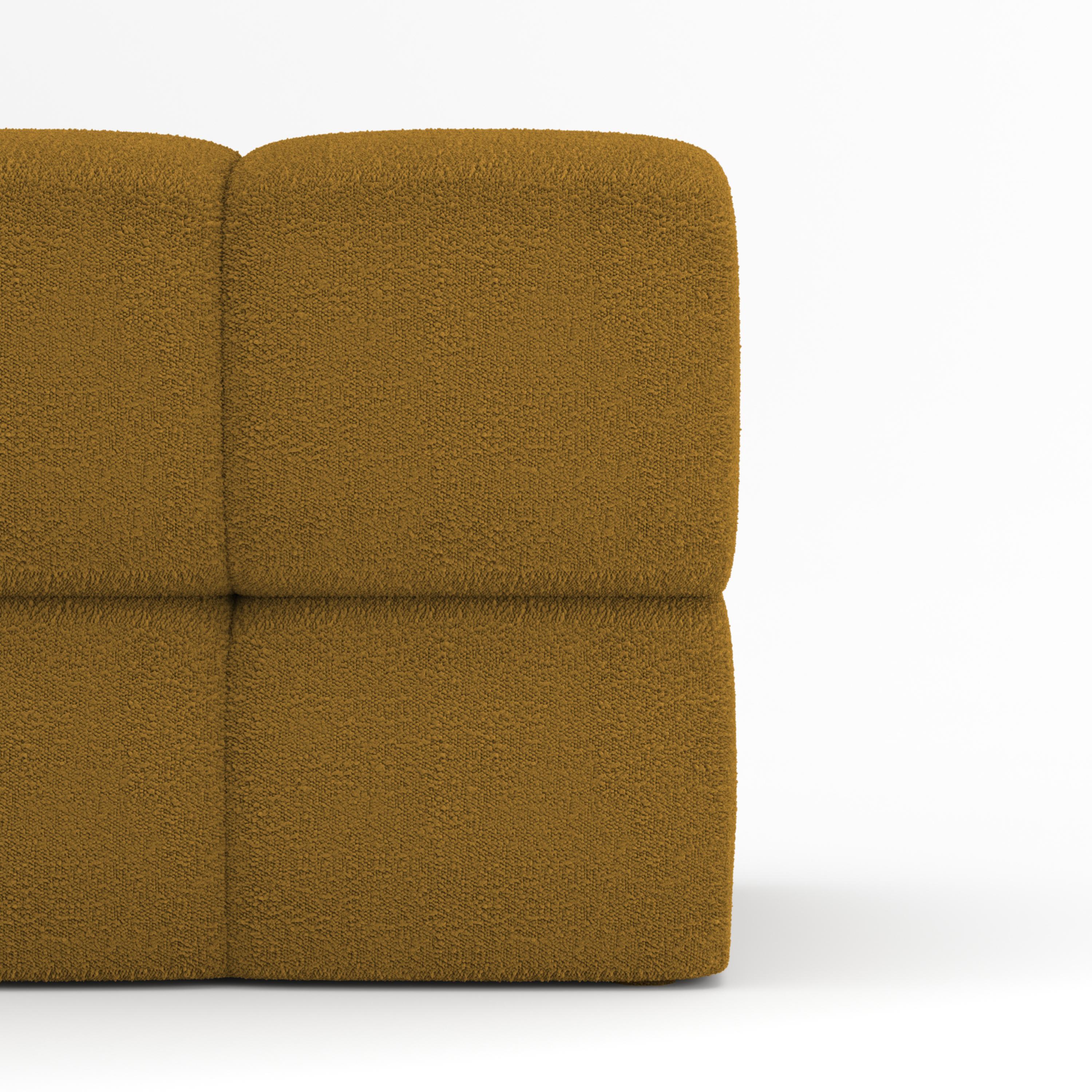 Portugais Collector Canapé Minhoca Design/One Tissu Boucle Mustard en vente