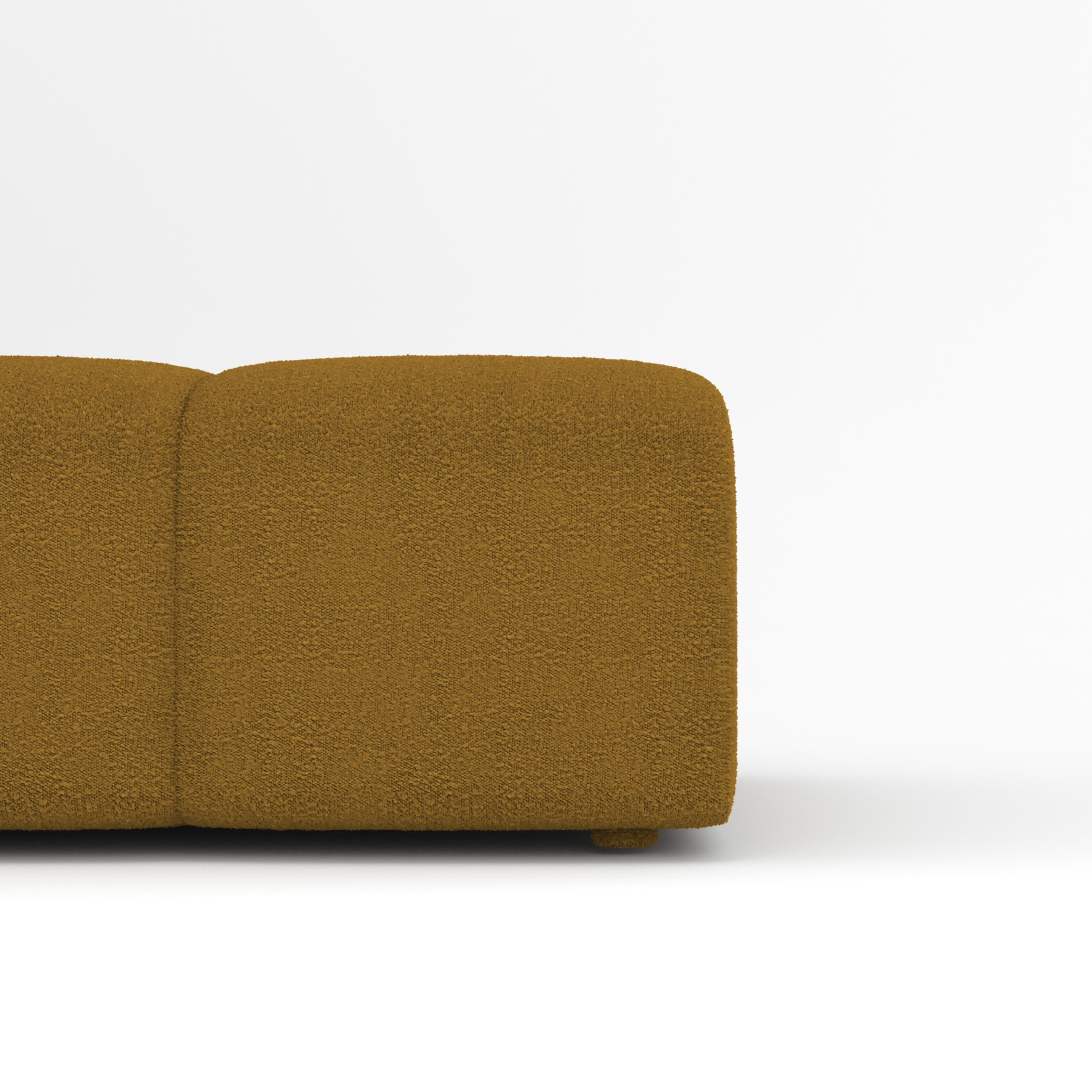 Portugais Collector Canapé Minhoca Design/One Tissu Boucle Mustard en vente