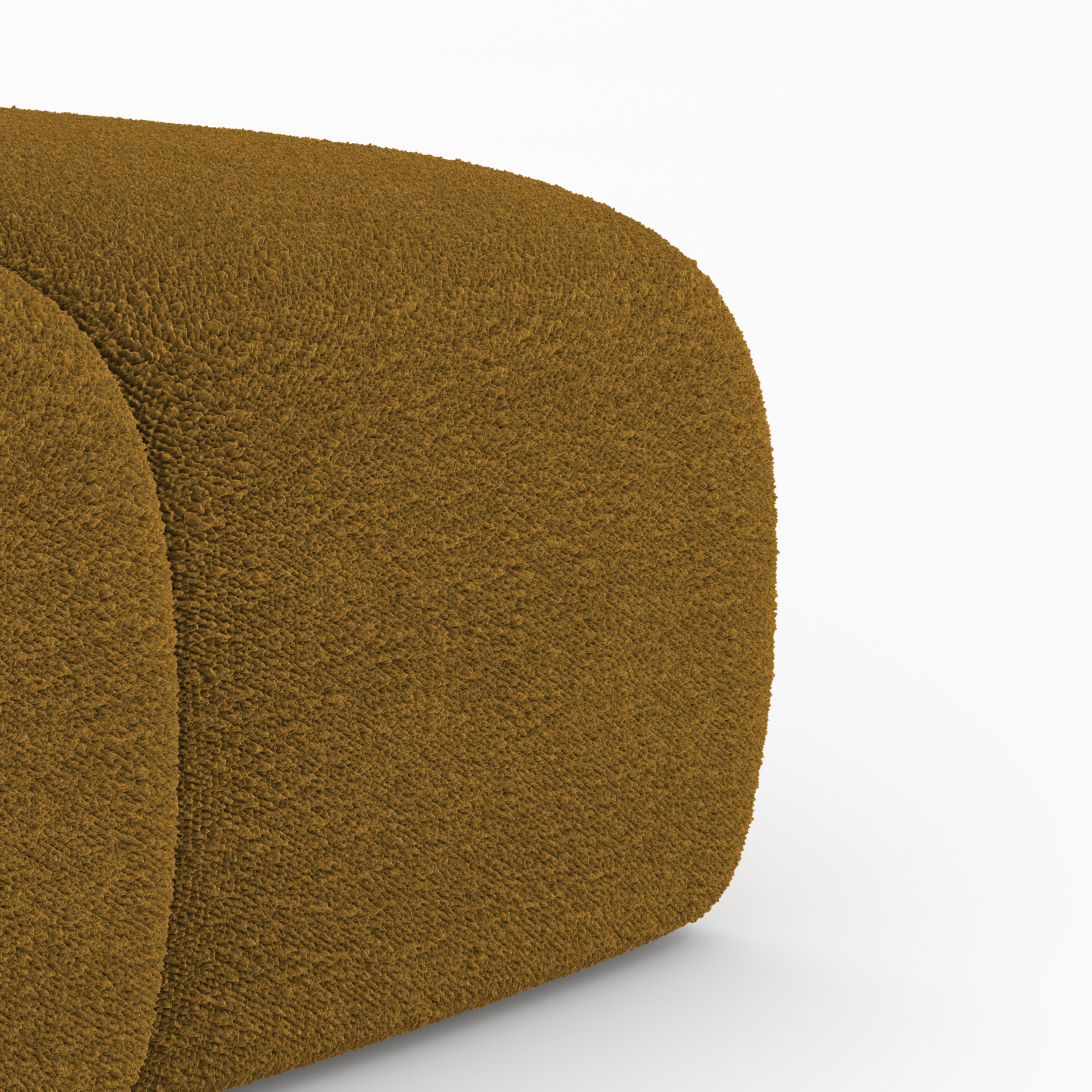 Collector Canapé Minhoca Design/One Tissu Boucle Mustard Neuf - En vente à Castelo da Maia, PT