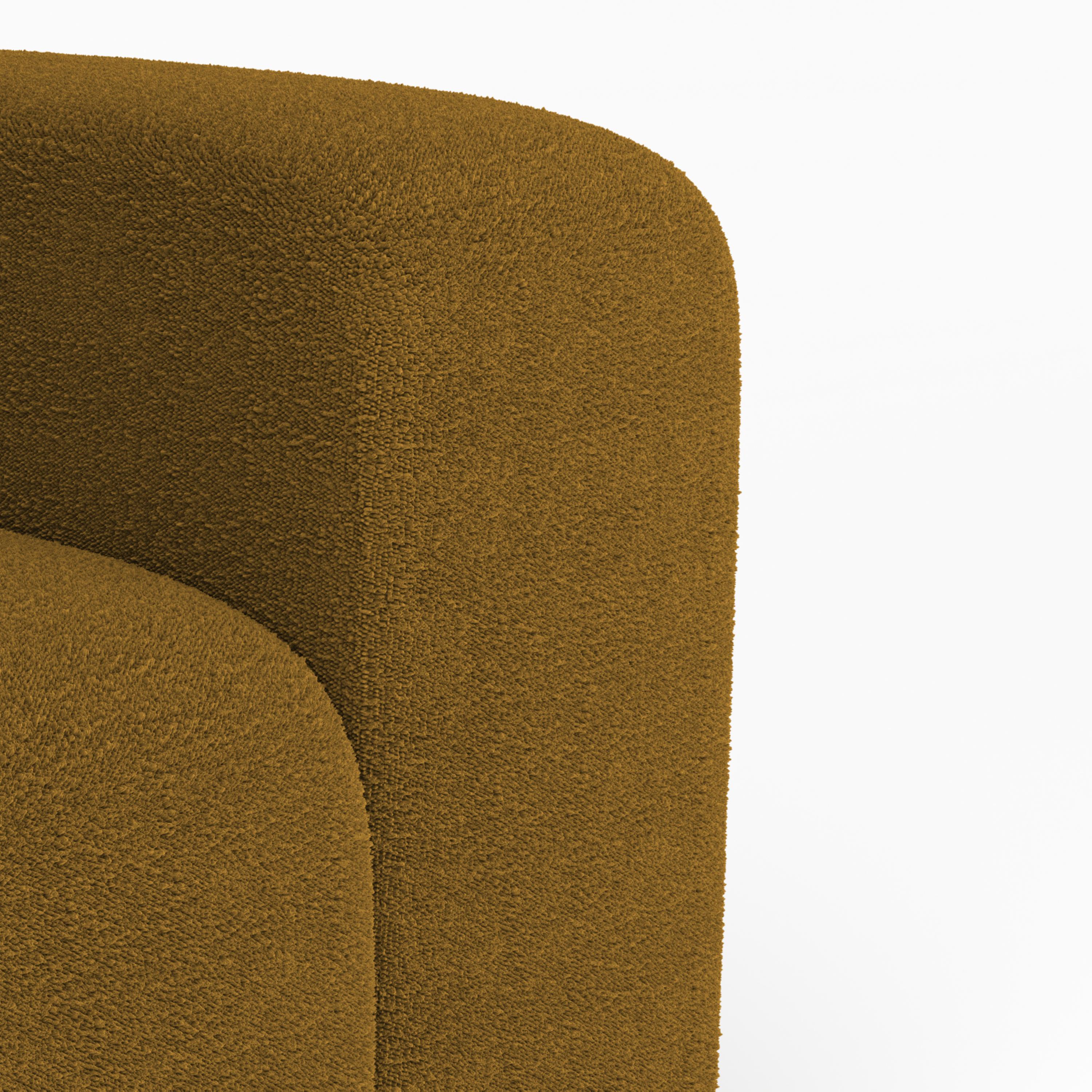 Collector Canapé Minhoca Design/One Tissu Boucle Mustard Neuf - En vente à Castelo da Maia, PT