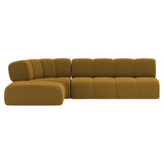Collector Minhoca Sofa Designed by Gonçalo Campos Fabric Boucle Mustard