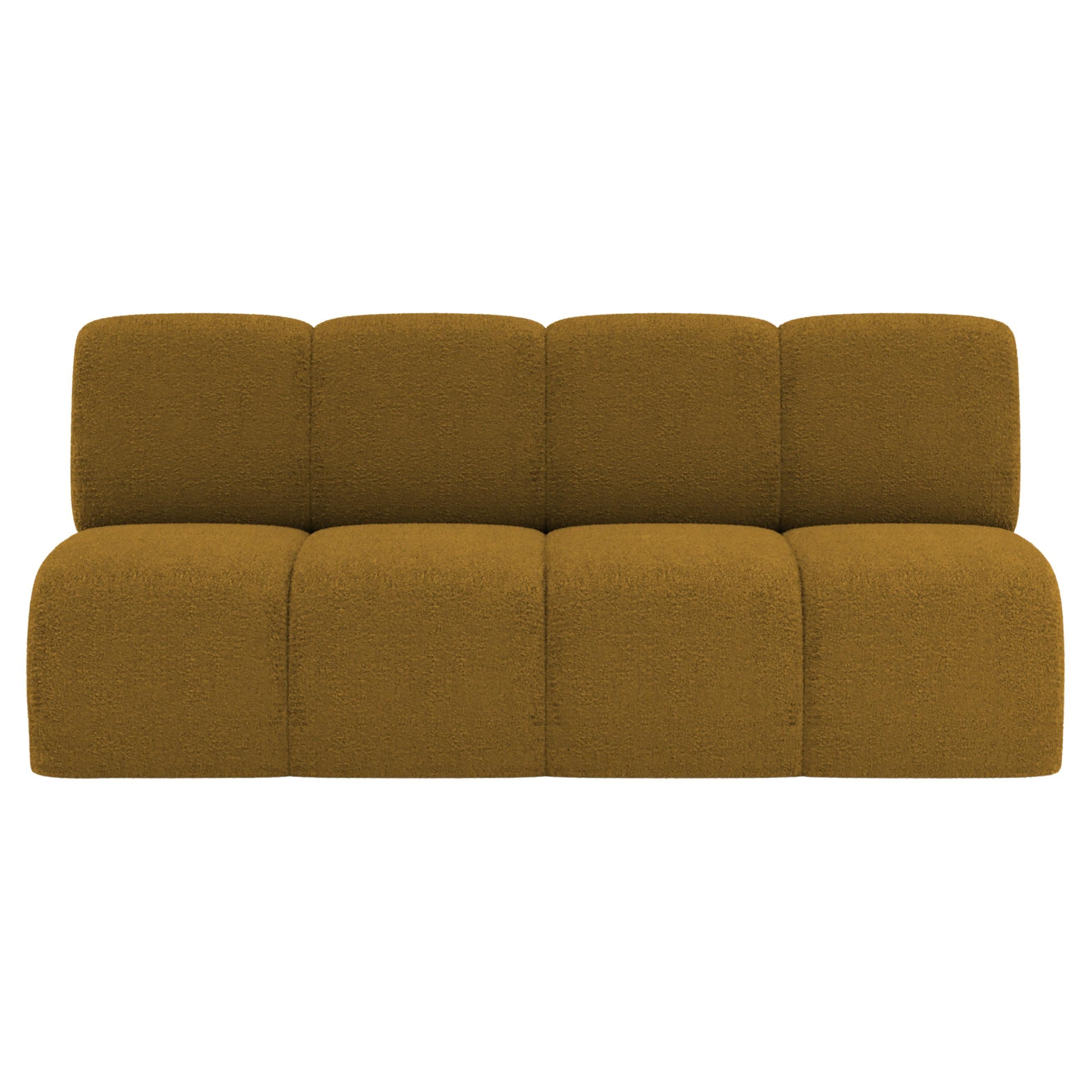 Collector Canapé Minhoca Design/One Tissu Boucle Mustard