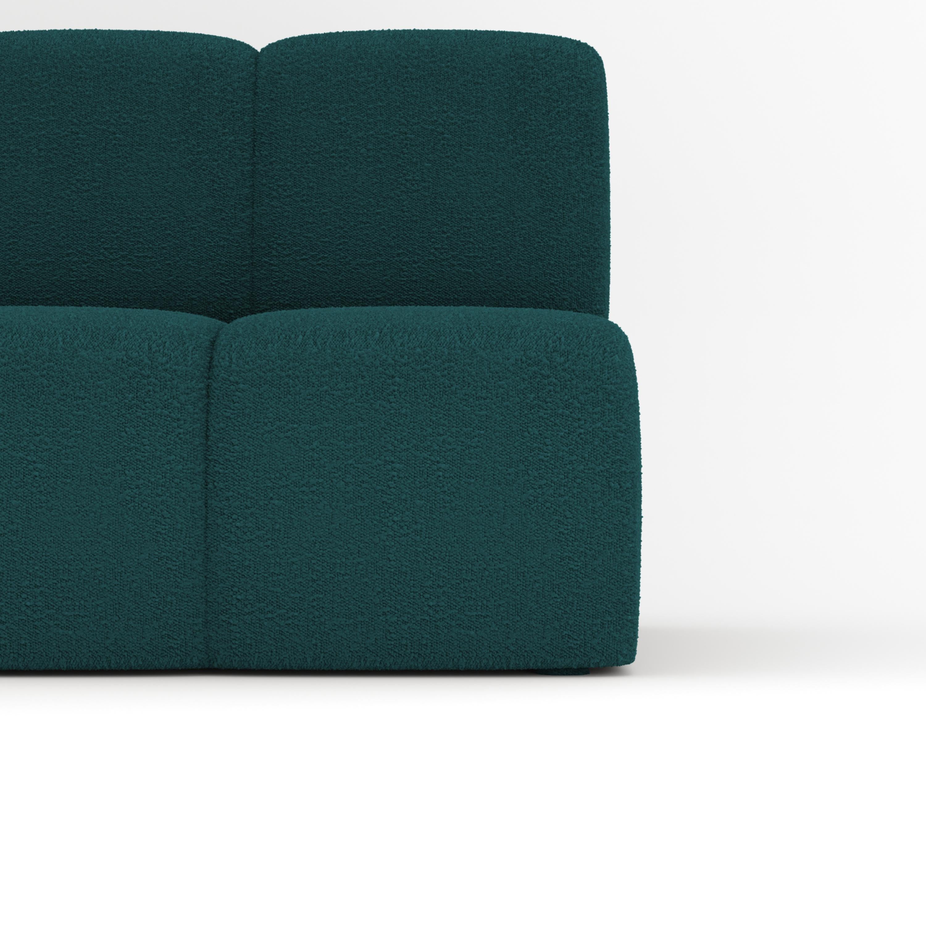 Portuguese Collector Minhoca Sofa Designed by Gonçalo Campos Fabric Boucle Ocean Blue For Sale