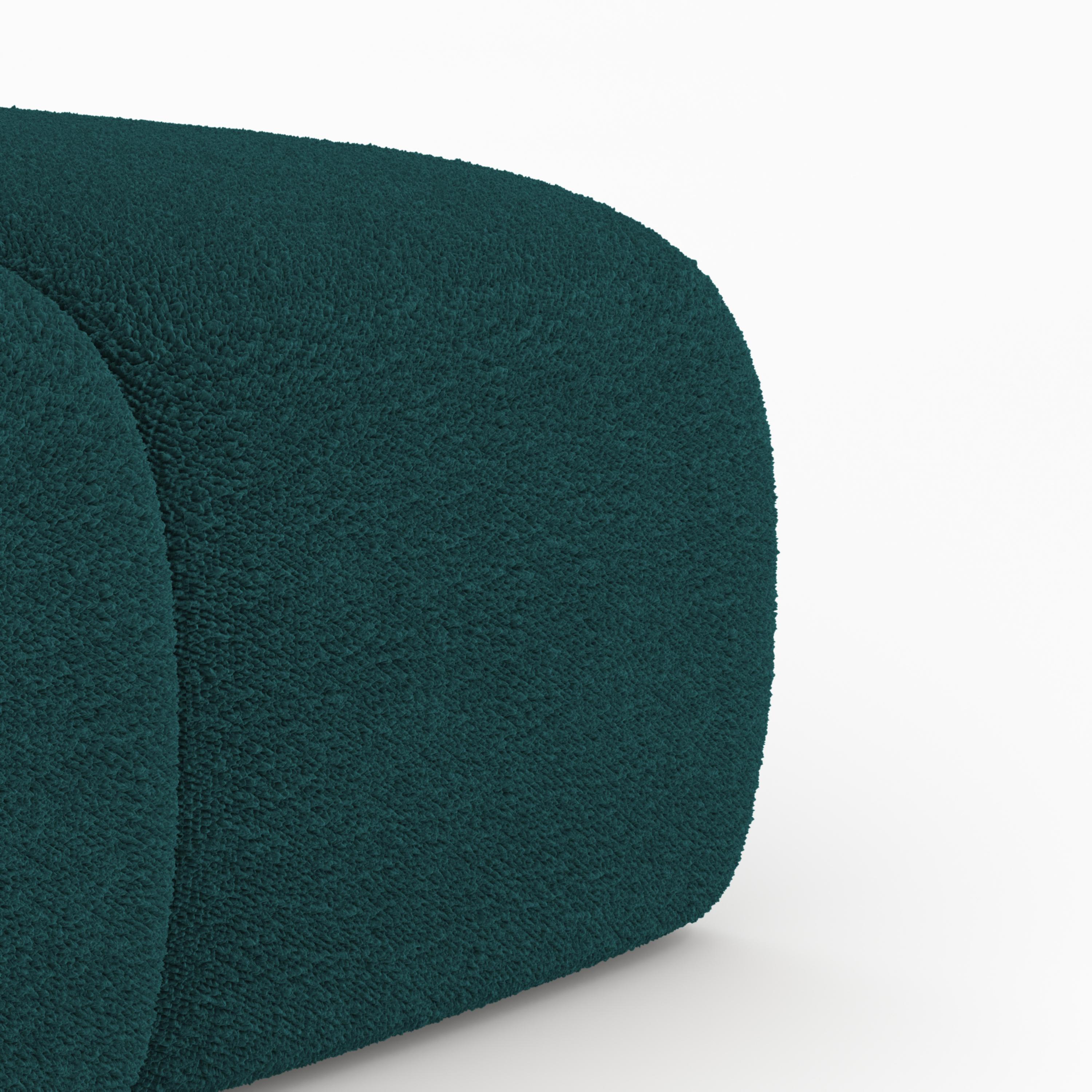 Collector Minhoca Sofa Designed by Gonçalo Campos Fabric Boucle Ocean Blue In New Condition For Sale In Castelo da Maia, PT