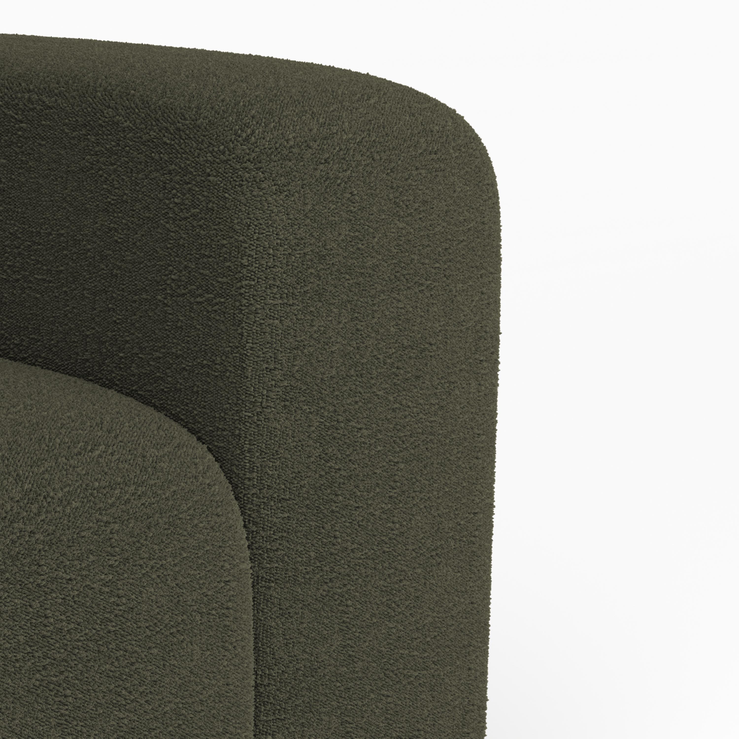 Collector Minhoca Sofa Designed by Gonçalo Campos Fabric Boucle Olive In New Condition For Sale In Castelo da Maia, PT