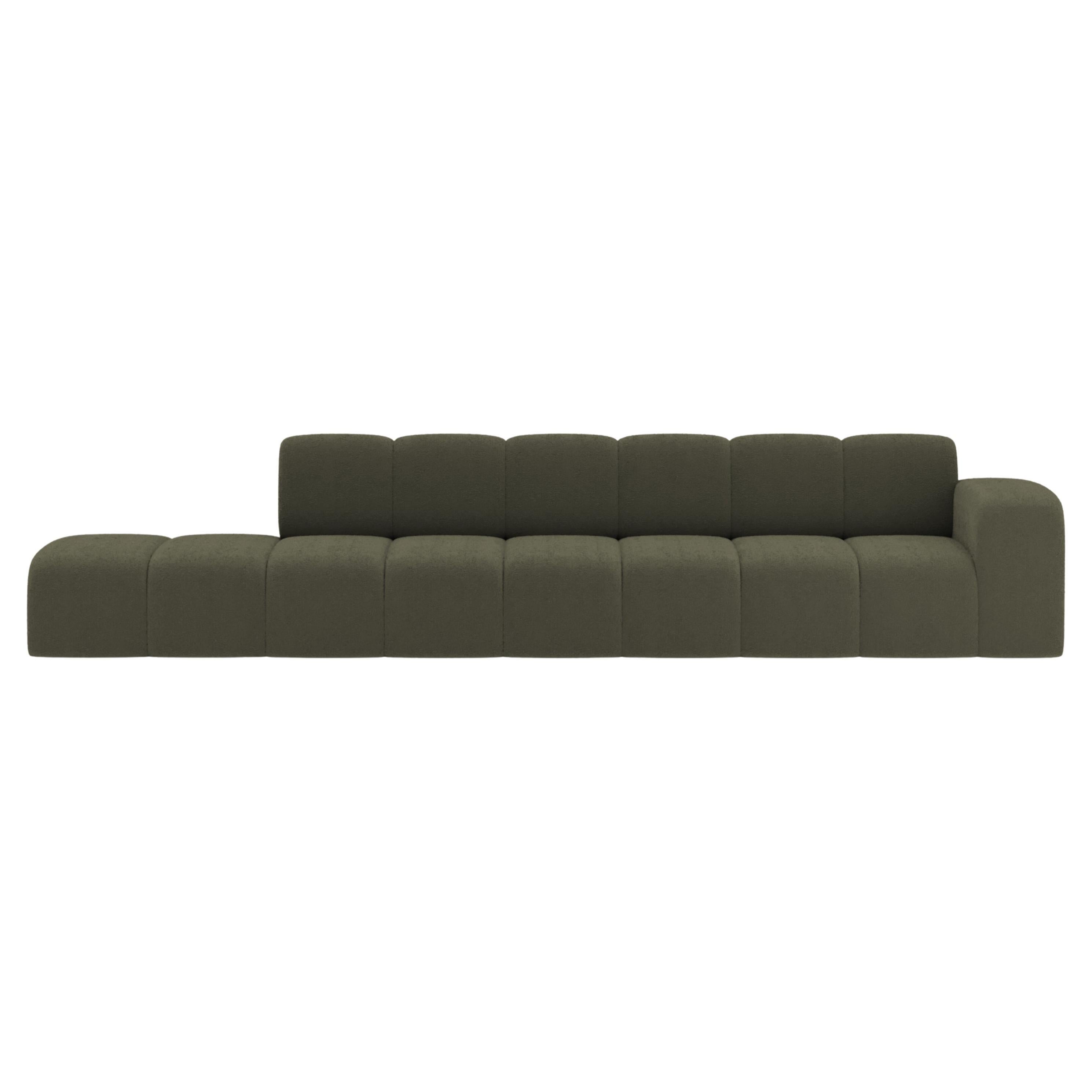 Collector Canapé Minhoca Am designs by Gonçalo Campos Fabric Boucle Olive