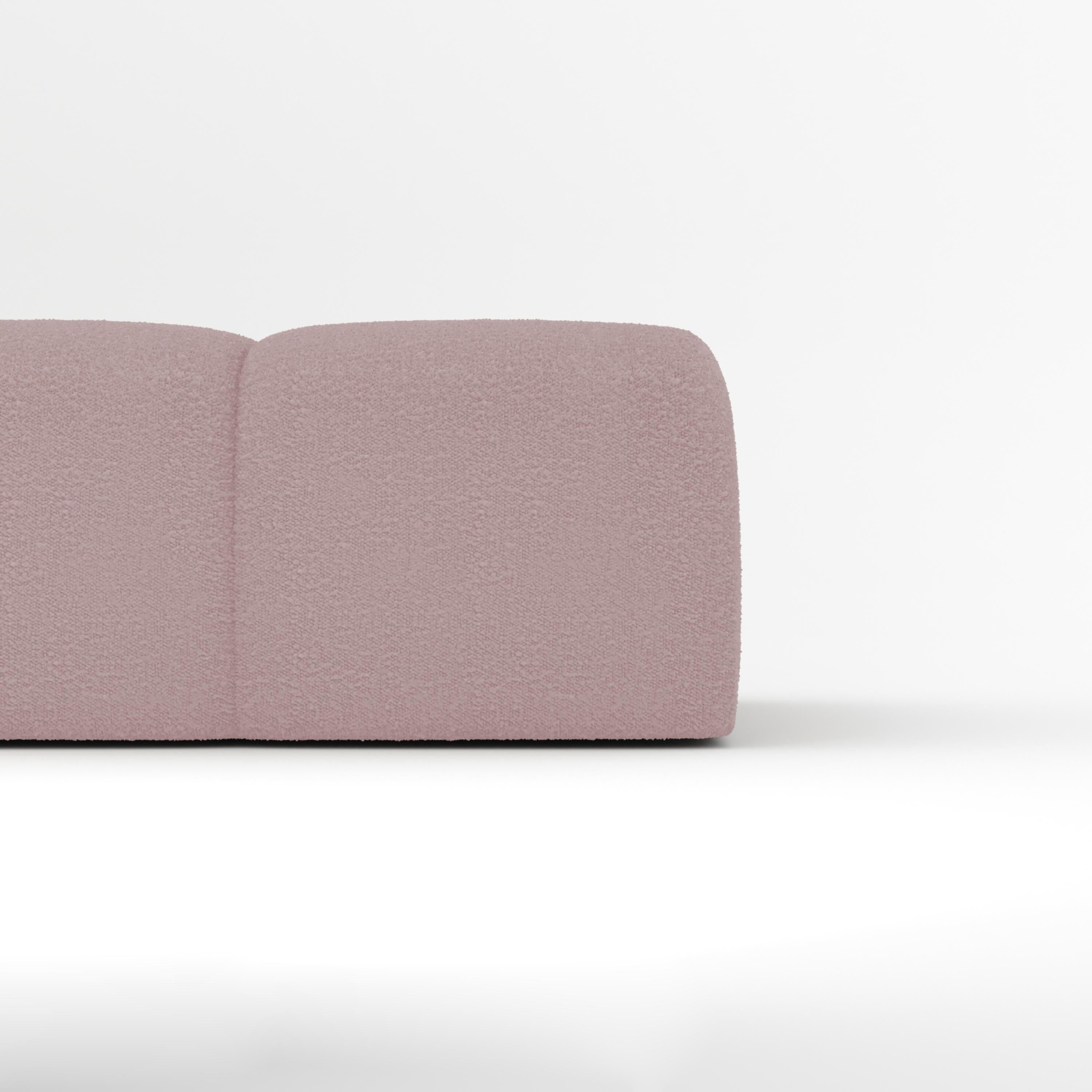Portugais Collector Canapé Minhoca Design/One Tissu Boucle Rose en vente
