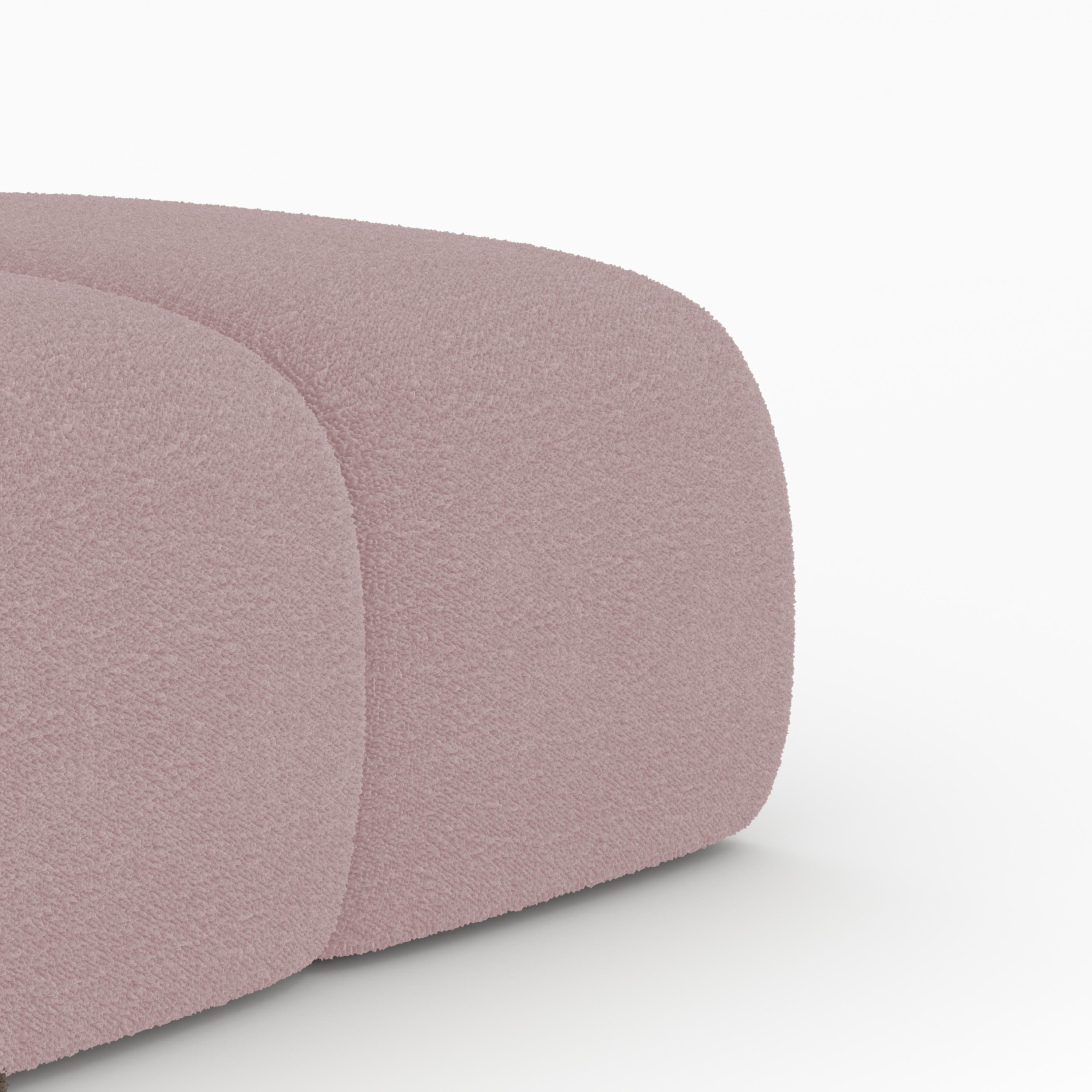 Collector Canapé Minhoca Design/One Tissu Boucle Rose Neuf - En vente à Castelo da Maia, PT