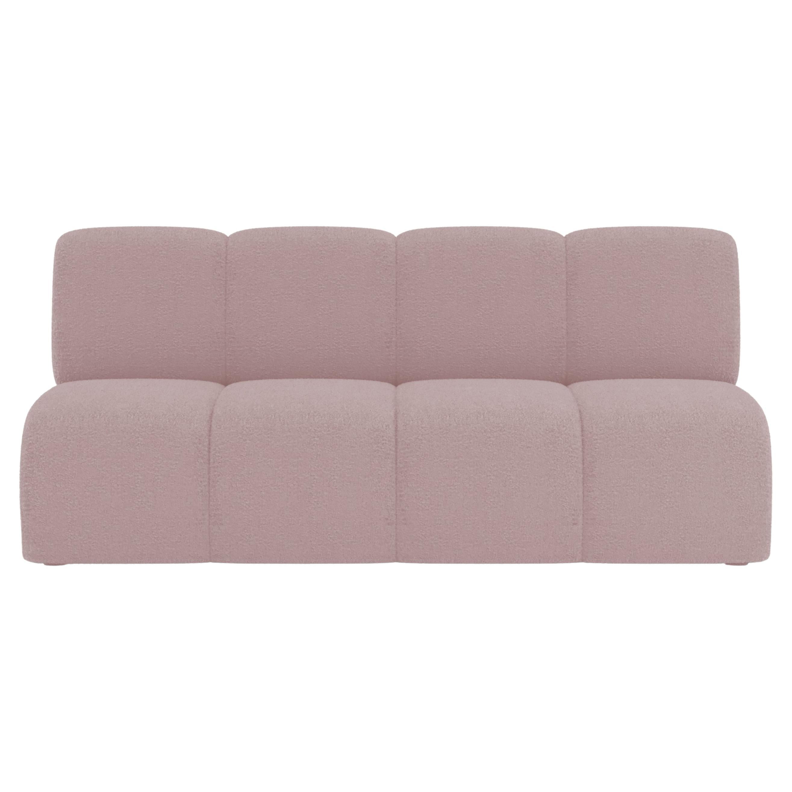 Collector Canapé Minhoca Design/One Tissu Boucle Rose
