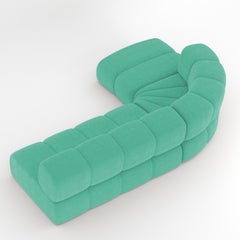 Collector Sofá Meander Diseñado por Gonçalo Campos Tela Boucle Teal