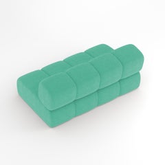 Coleccionista Sofá Minhoca Diseñado por Gonçalo Campos Tela Boucle Teal