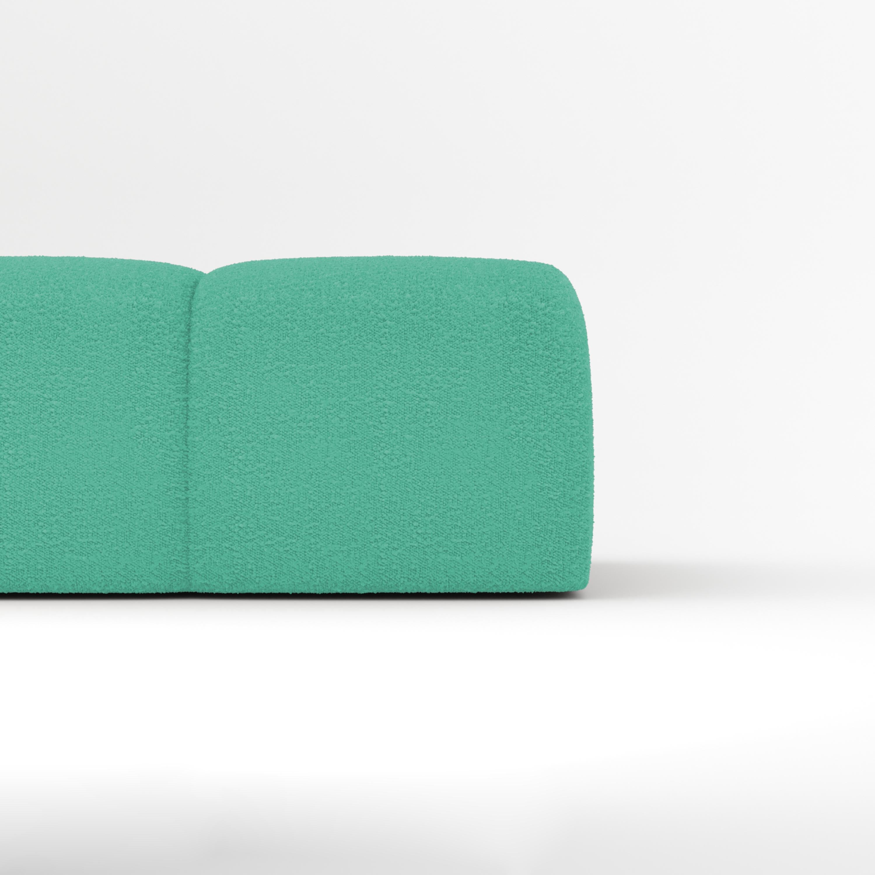 Portugais Collector Canapé Minhoca Design/One, Gonçalo Campos Tissu Boucle Teal en vente
