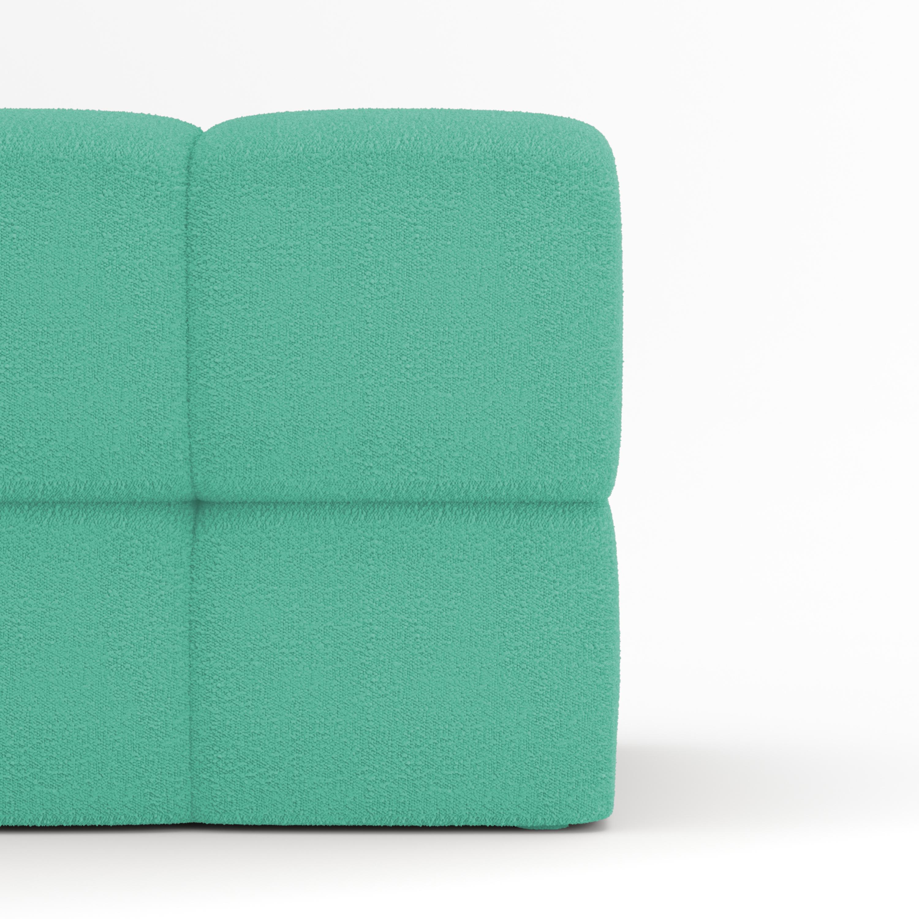 Portuguese Collector Minhoca Sofa Designed by Gonçalo Campos Fabric Boucle Teal For Sale