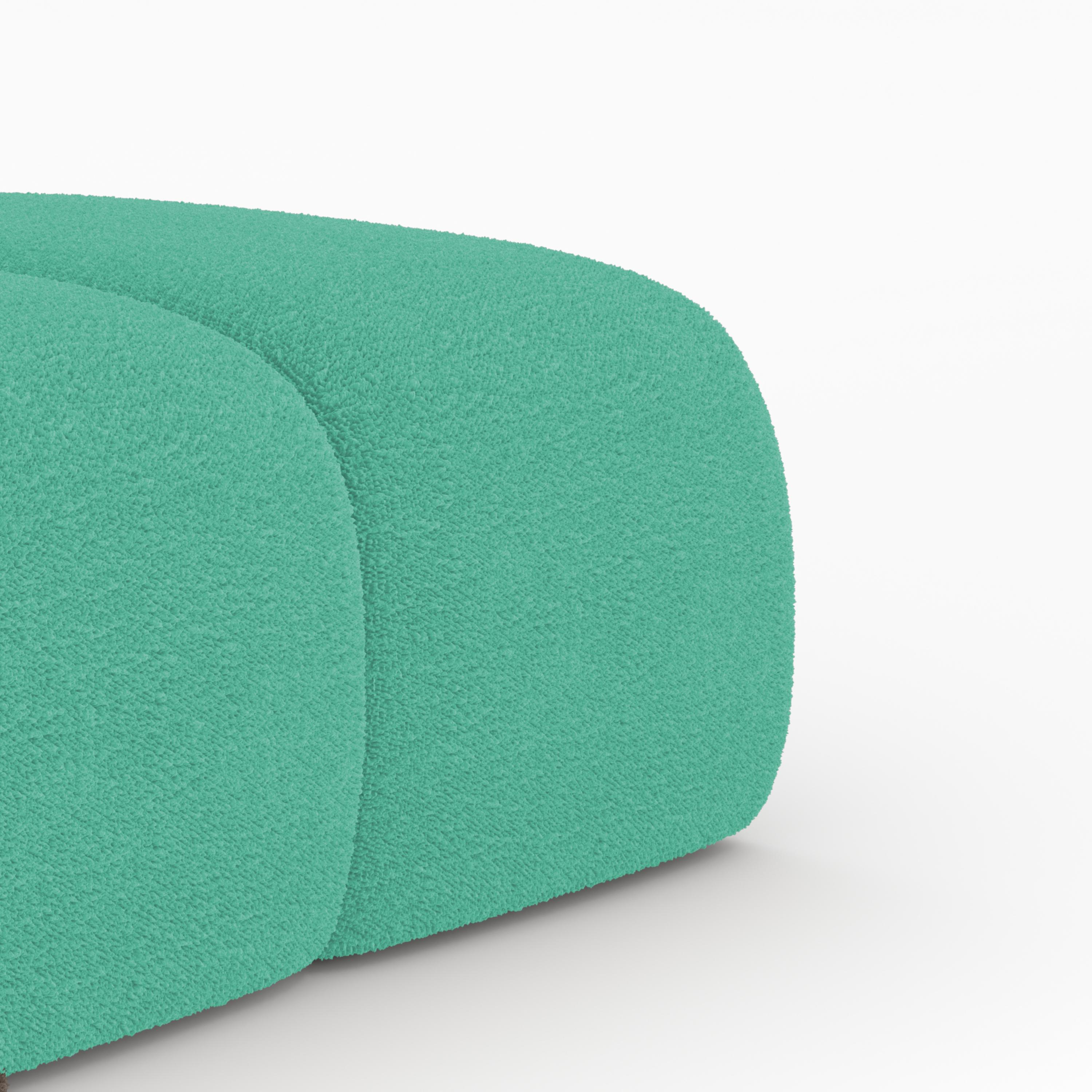 Collector Canapé Minhoca Design/One, Gonçalo Campos Tissu Boucle Teal Neuf - En vente à Castelo da Maia, PT