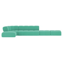 Collector Minhoca Sofa Designed by Gonçalo Campos Fabric Boucle Teal