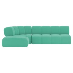 Collector Minhoca Sofa Designed by Gonçalo Campos Fabric Boucle Teal