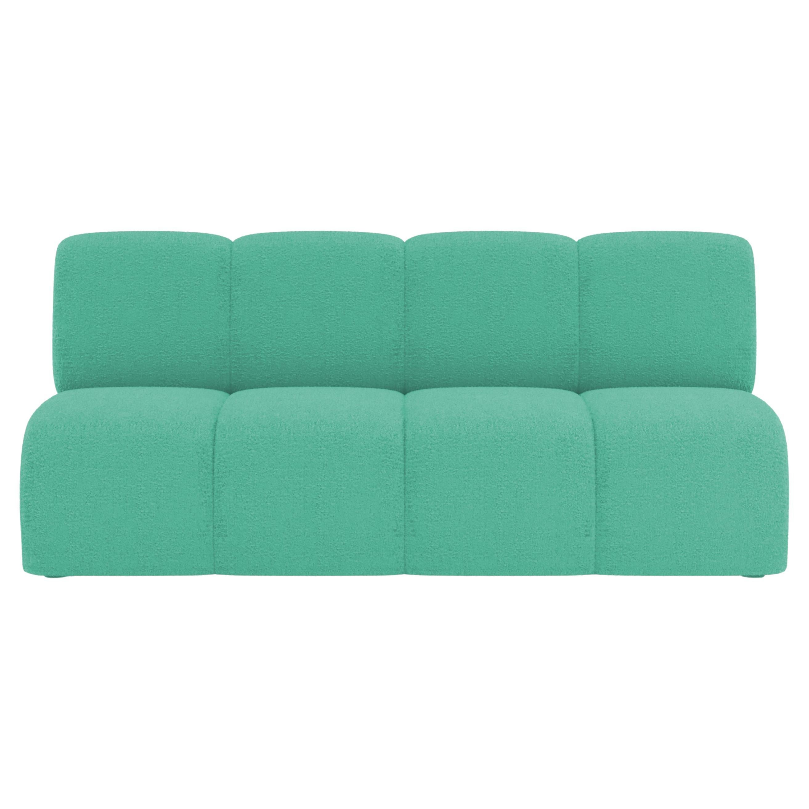 Collector Minhoca Sofa Designed by Gonçalo Campos Fabric Boucle Teal