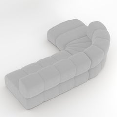 Collector Meander Sofa Designed by Gonçalo Campos Fabric Boucle White