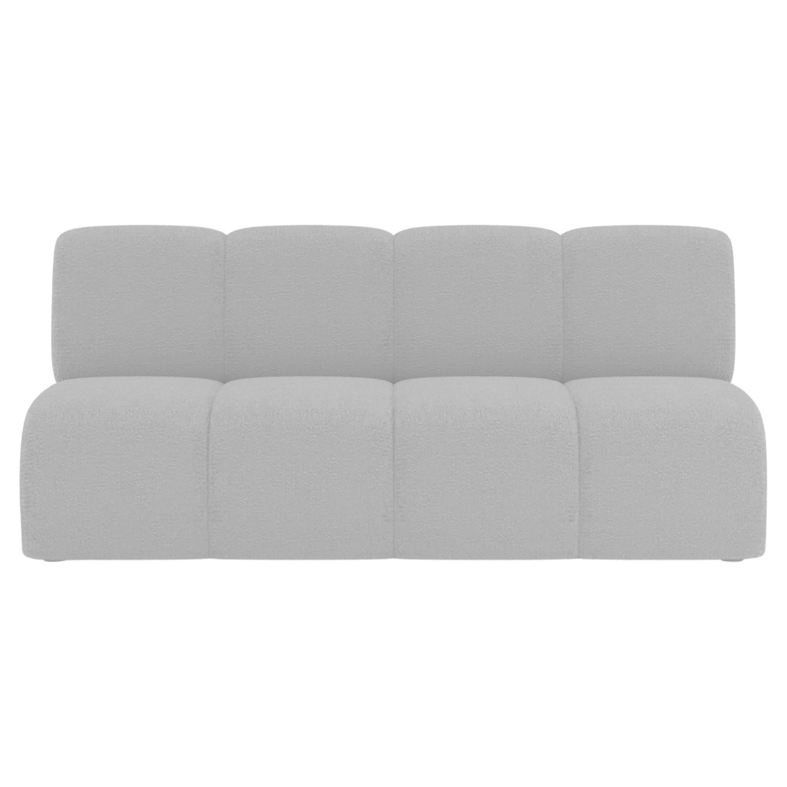 Collector Minhoca Sofa entworfen von Gonçalo Campos Stoff Boucle Weiß