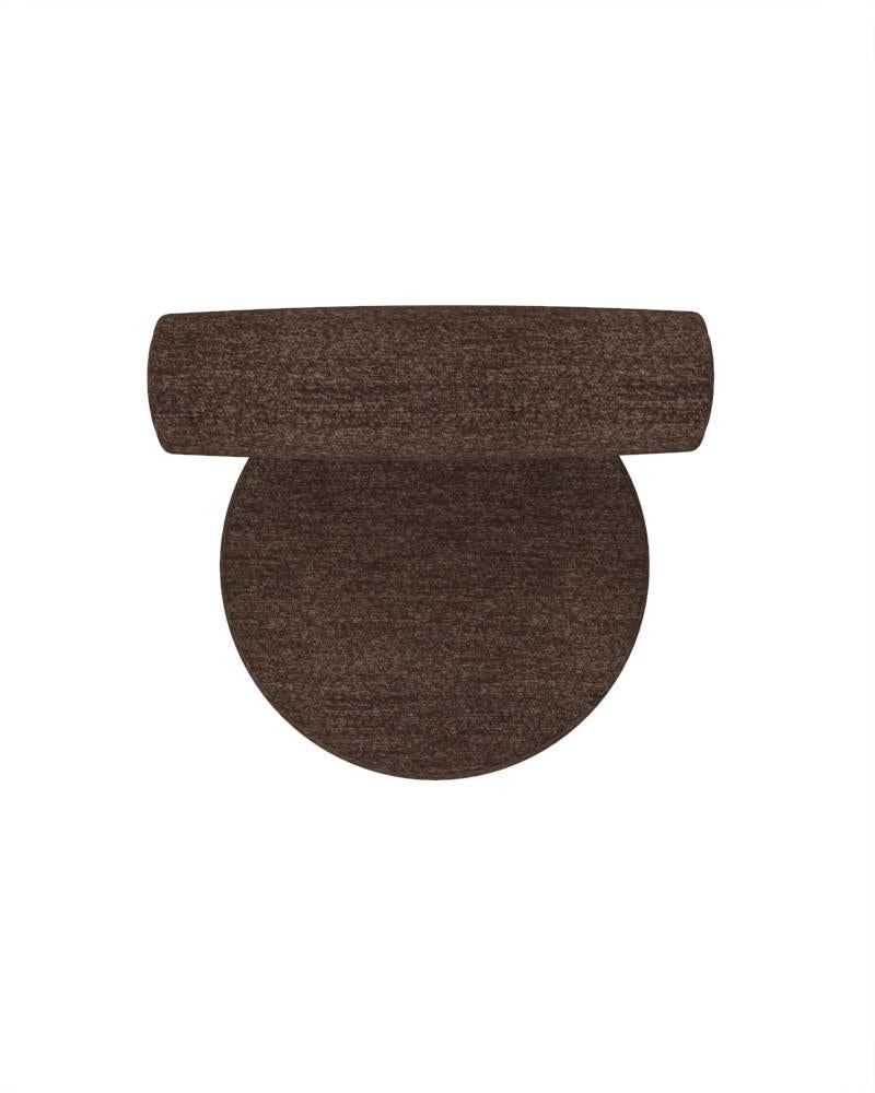 XXI secolo e contemporaneo Sedia da bar Collector Moca imbottita per esterni in tessuto tricot marrone di Studio A in vendita