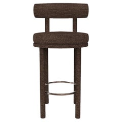 Collector Moca Bar Chair Upholstered Outdoor Tricot Brown Fabric by Studio Rig