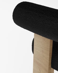 Collector Modern Cassette Bar Chair in Bouclé Black by Alter Ego