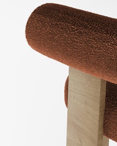 Collector Modern Cassette Bar Chair in Bouclé Burnt Orange by Alter Ego