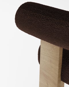 Collector Modern Cassette Bar Chair in Bouclé Dark Brown by Alter Ego