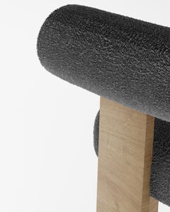 Collector Modern Cassette Bar Chair in Bouclé Dark Grey by Alter Ego