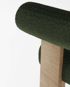 Collector Modern Cassette Bar Chair in Bouclé Green by Alter Ego