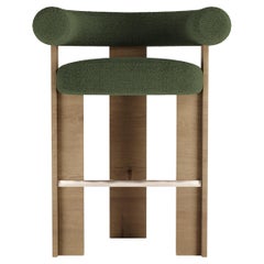 Collector Modern Cassette Bar Chair in Bouclé Green by Alter Ego