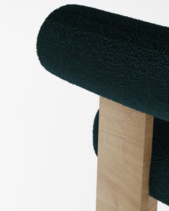 Collector Modern Cassette Bar Chair in Bouclé Midnight Blue by Alter Ego