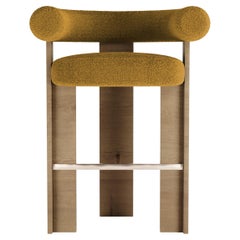 Collector Modern Cassette Bar Chair in Bouclé Mustard von Alter Ego