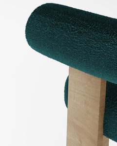 Collector Modern Cassette Bar Chair in Bouclé Ocean Blue by Alter Ego