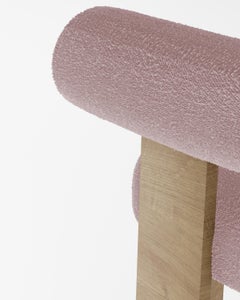 Collector Modern Cassette Bar Chair in Bouclé Pink by Alter Ego