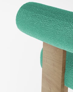 Collector Modern Cassette Bar Chair in Bouclé Teal by Alter Ego