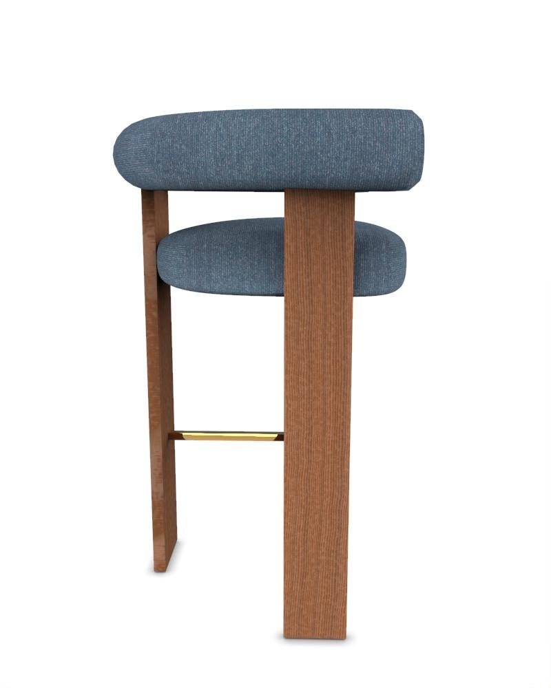Sedia da bar moderna a cassetta Collector rivestita in tessuto Tricot Seafoam e Oak Oak fumé di Alter Ego


L 45 cm  17,7