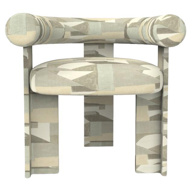 Collector Modern Cassette Chair Fully Upholstered in Alabaster by Alter Ego For Sale