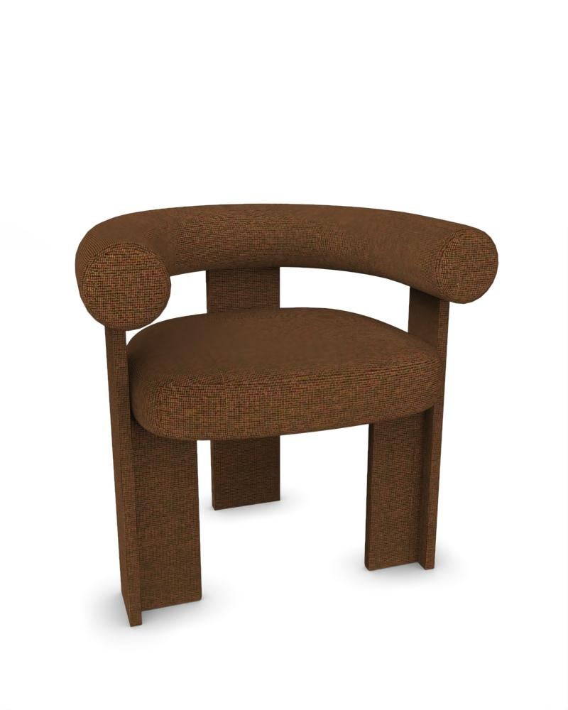 Portuguese Collector Modern Cassette Chair Fully Upholstered in Chocolate by Alter Ego For Sale