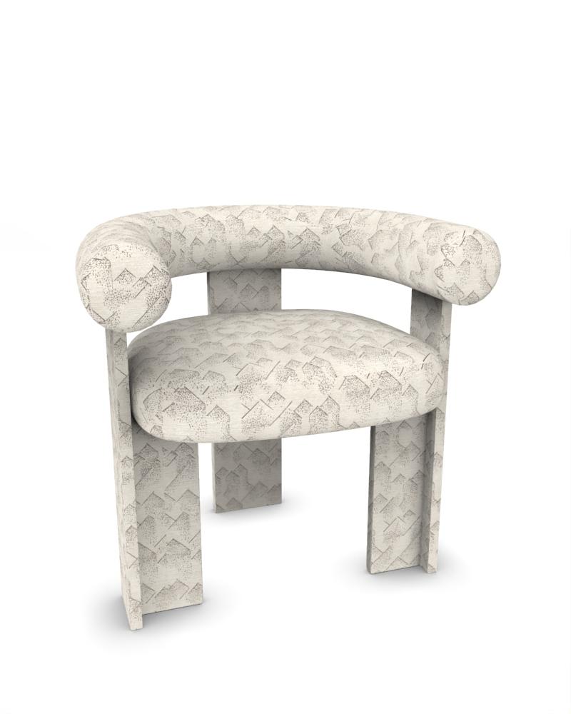 Collector Modern Cassette Chair Voll gepolstert in Graphit Elfenbein von Alter Ego (Portugiesisch) im Angebot