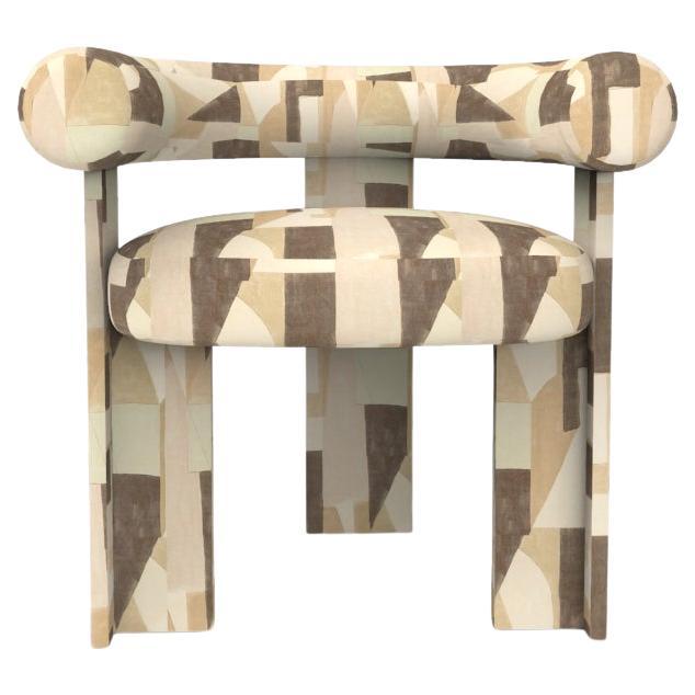 Collector Modern Cassette Chair Fully Upholstered in Silt Fabric by Alter Ego For Sale