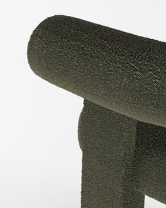 Collector Modern Cassette Chair in Bouclé Olive by Alter Ego