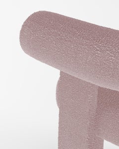 Collector Modern Cassette Chair in Bouclé Pink by Alter Ego