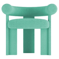 Collector Modern Cassette Chair in Bouclé Teal by Alter Ego