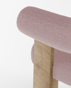 Collector Modern Cassette Chair in Eiche und Bouclé Pink von Alter Ego